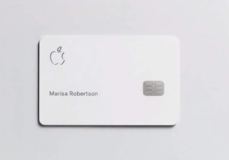 The original Apple Card with its white coating