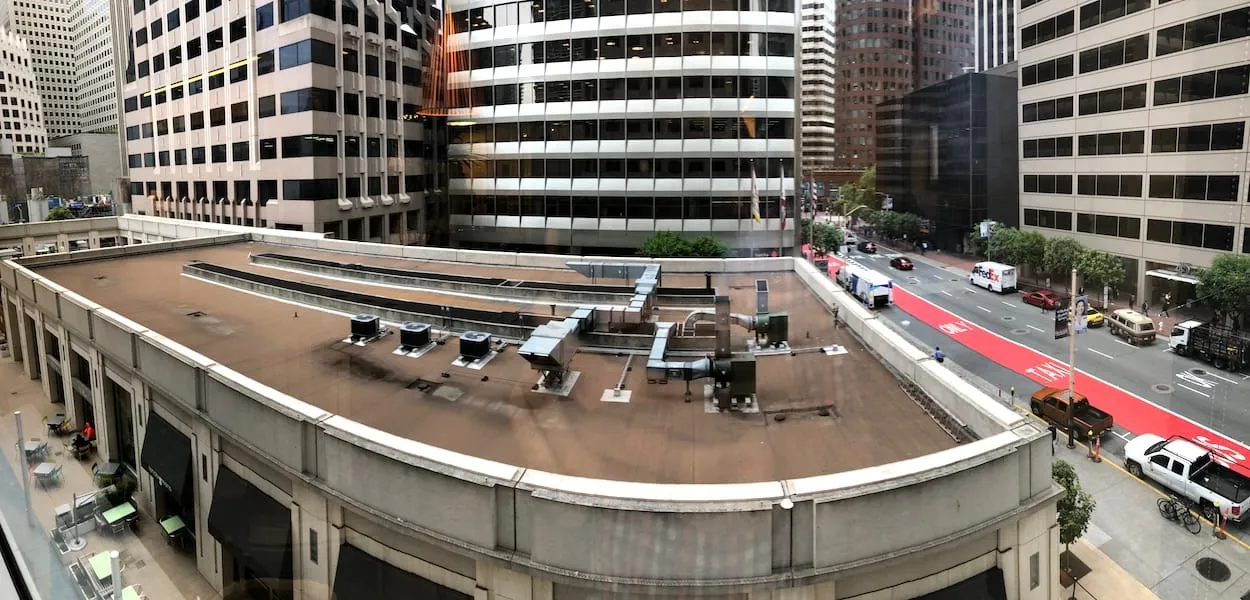 Outside the Salesforce campus