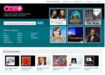 Twitter, which grew out of the podcast network Odeo