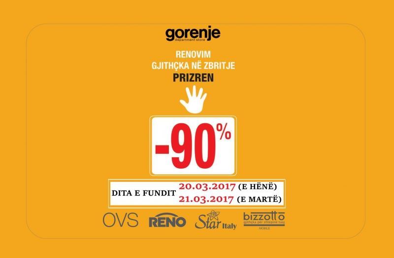 Zbritje në Gorenje